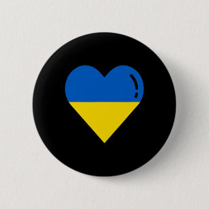 Ukraine Flag Heart Roots Vacation Ukrainian 1 6 Cm Round Badge