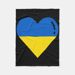 Ukraine Flag Heart Roots Vacation Ukrainian 2 Fleece Blanket