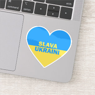 Ukraine Flag Heart Slava Ukraini