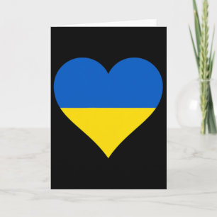 Ukraine Flag Heart Ukraine Gifts Love Ukraine Card