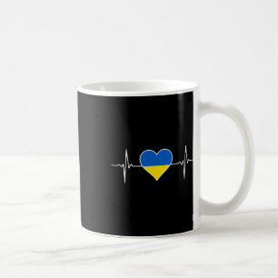 Ukraine Flag Heartbeat Pulse Roots Country Ukraine Coffee Mug