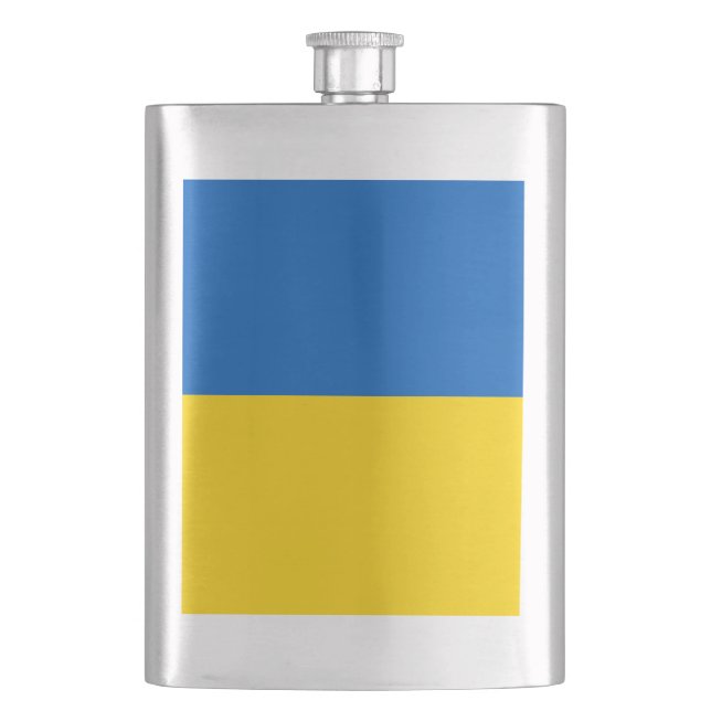 Ukraine Flag Hip Flask (Front)