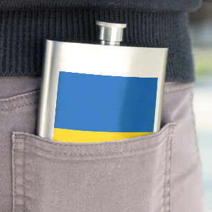 Ukraine flag hip flask