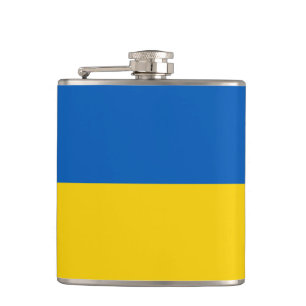 Ukraine flag hip flask