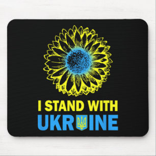 Ukraine Flag I Stand With Ukraine Sunflower Ukrain Mouse Mat