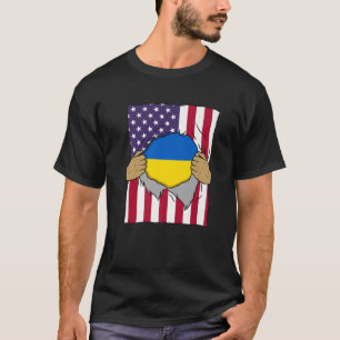 Ukraine Flag Inside Me Home Pride Ukrainian Americ T-Shirt
