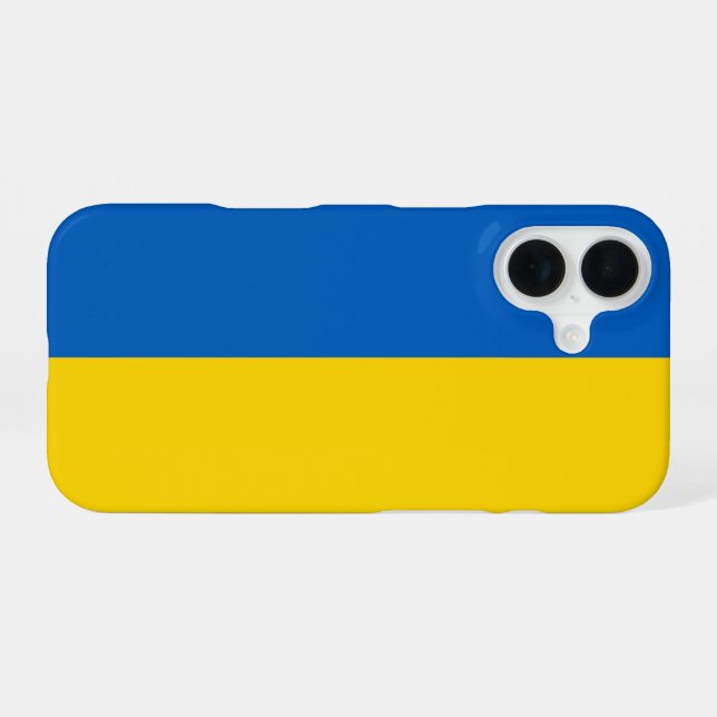 Ukraine Flag iPhone 16 Case (Back Horizontal)