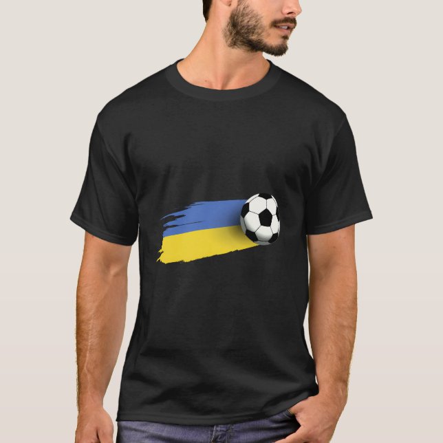 Ukraine Flag Jersey Ukrainian Soccer Team Ukrainia T-Shirt (Front)