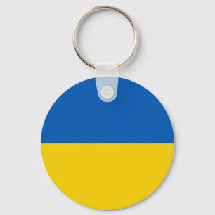 Ukraine flag key ring