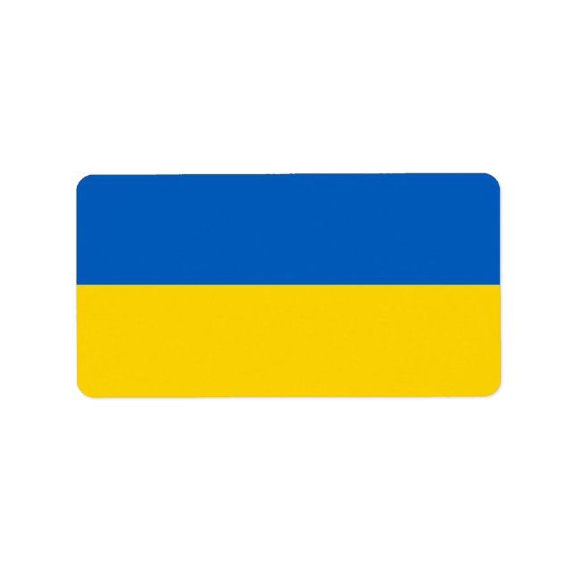 Ukraine flag label (Front)
