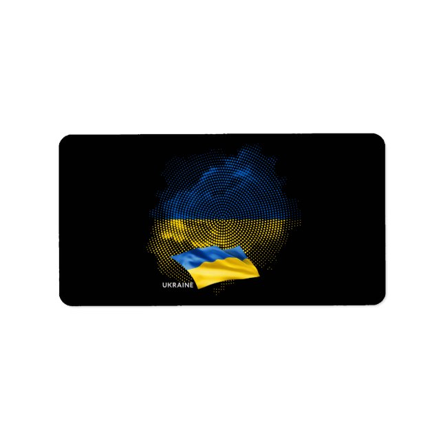 Ukraine flag label (Front)