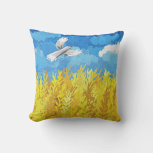 Ukraine Flag Landscape  Cushion