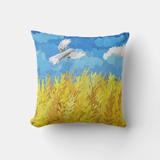 Ukraine Flag Landscape  Cushion (Front)