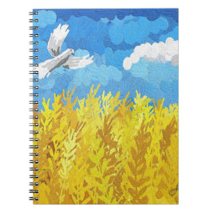 Ukraine Flag Landscape Notebook