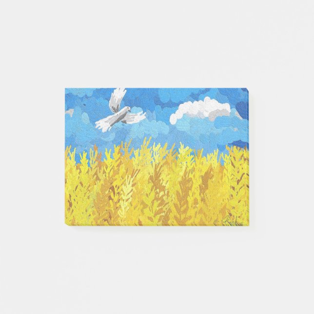 Ukraine Flag Landscape Post-it Notes (Front)