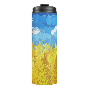 Ukraine Flag Landscape Thermal Tumbler