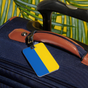 Ukraine flag luggage tag