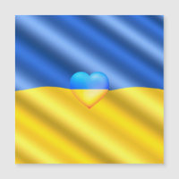 Ukraine Flag Magnetic Card Freedom - Peace
