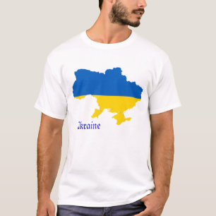 Ukraine Flag Map T-Shirt