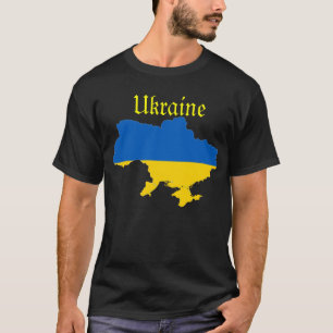 Ukraine Flag Map T-Shirt
