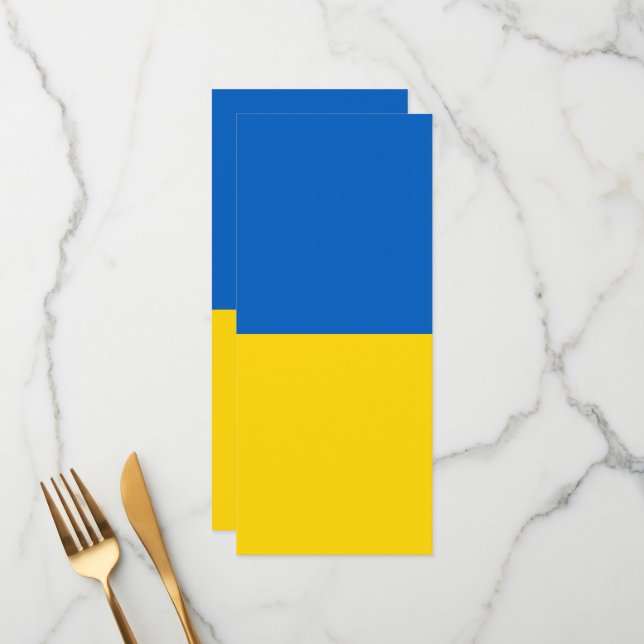 Ukraine flag menu (Front/Back In Situ)