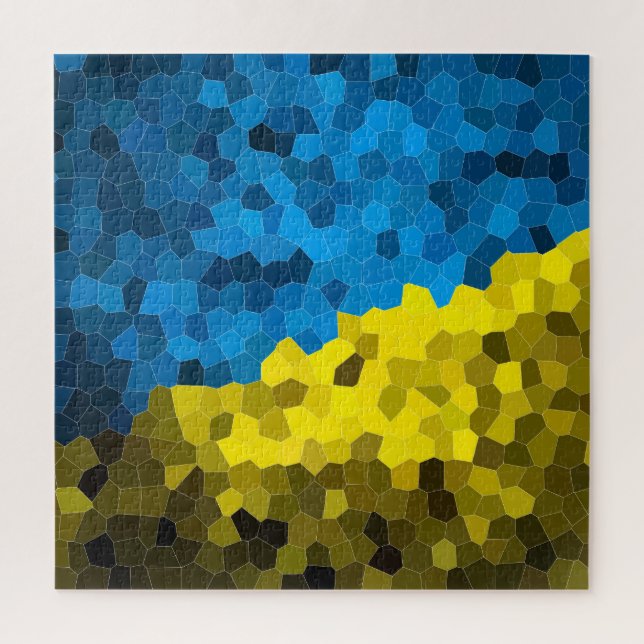 Ukraine flag mosaic jigsaw puzzle (Vertical)