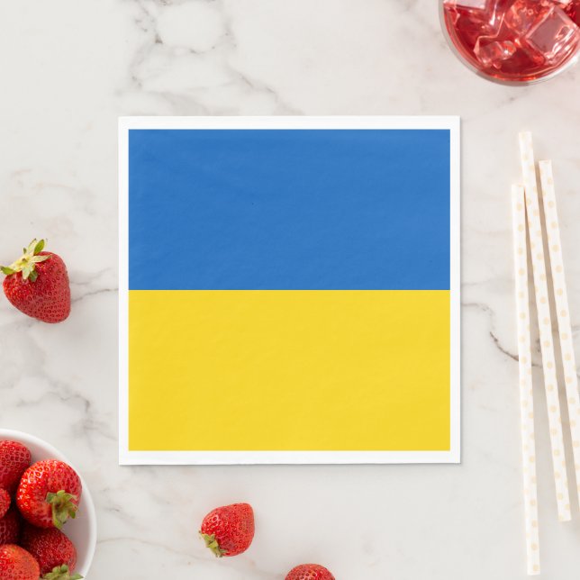 Ukraine flag napkin (Insitu)