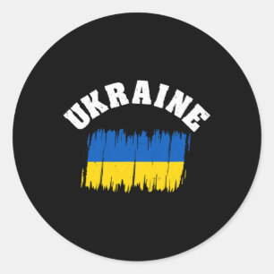 Ukraine Flag National Flag Kiev Ukrainian Kyiv 2 Classic Round Sticker