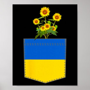Ukraine Flag National Flag Kiev Ukrainian Kyiv Sun Poster
