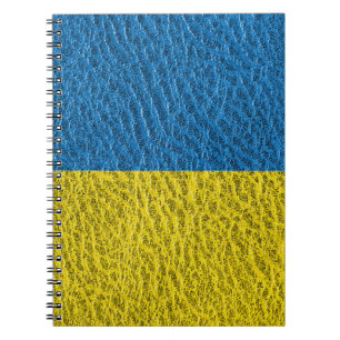 Ukraine flag on leather notebook
