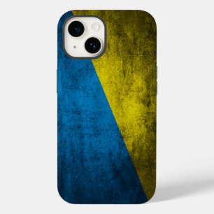 Ukraine flag on wall Case-Mate iPhone 14 case