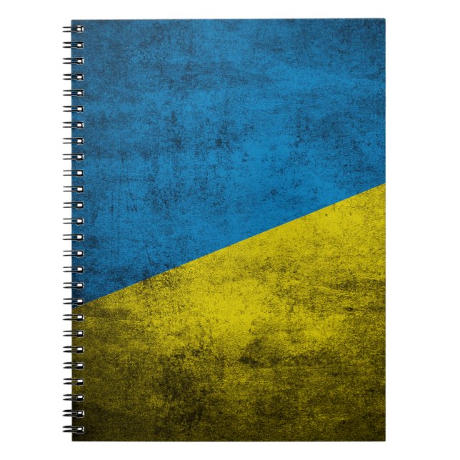 Ukraine flag on wall notebook (Front)