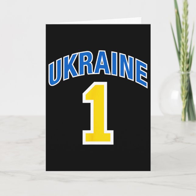 Ukraine Flag One  Card (Front)