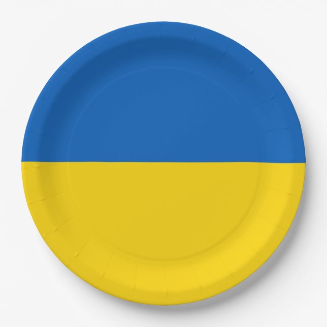 Ukraine Flag Paper Plate (Front)