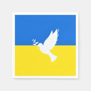 Ukraine Flag Peace Dove Napkins - Freedom