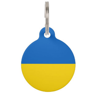Ukraine flag pet tag