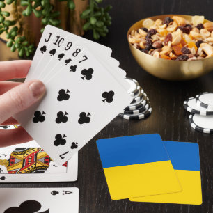 Ukraine flag playing cards