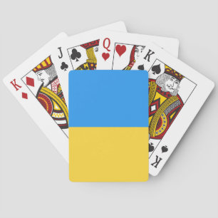 Ukraine flag playing cards