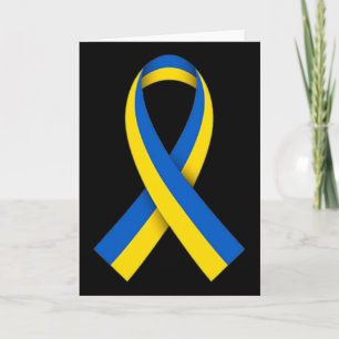 Ukraine Flag Pocket Ribbon Ukrainian Flag Card