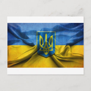 UKRAINE FLAG POSTCARD