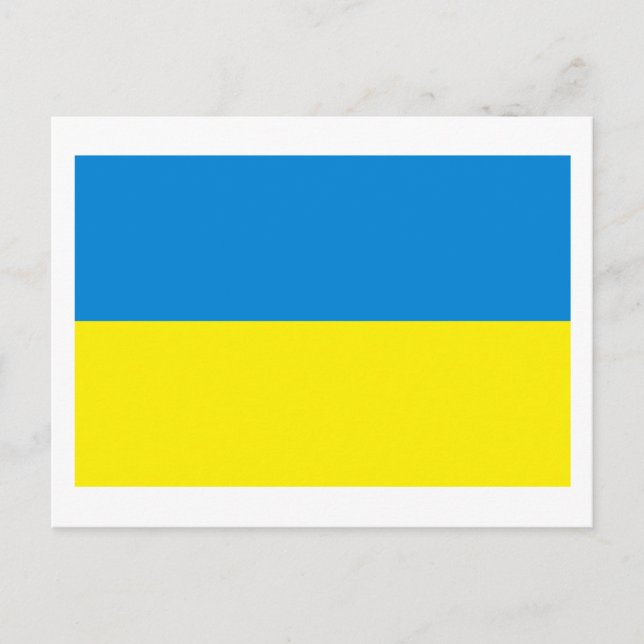 Ukraine Flag Postcard (Front)