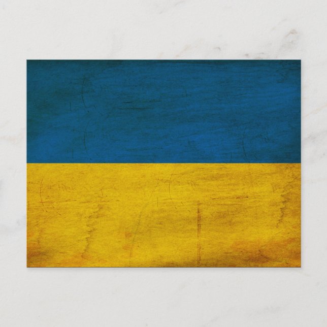 Ukraine Flag Postcard (Front)