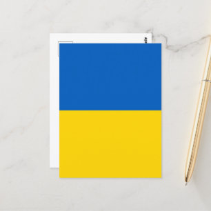 Ukraine flag postcard