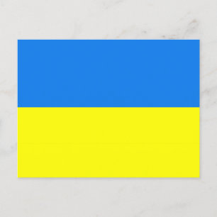 ukraine flag postcard