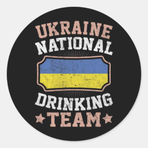 Ukraine Flag Proud Ukrainians Men And Women 1 Classic Round Sticker