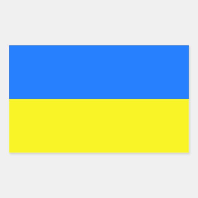 Ukraine Flag Rectangular Sticker (Front)