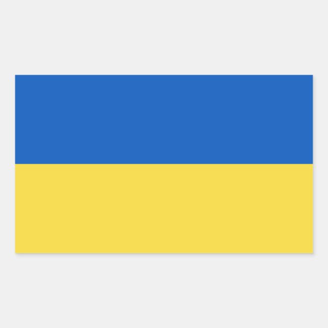 Ukraine Flag Rectangular Sticker (Front)