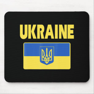 Ukraine Flag Retro Vintage Ukrainian Men Women Pat Mouse Mat