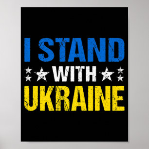 Ukraine Flag Retro Vintage Ukrainian Men Women Pat Poster
