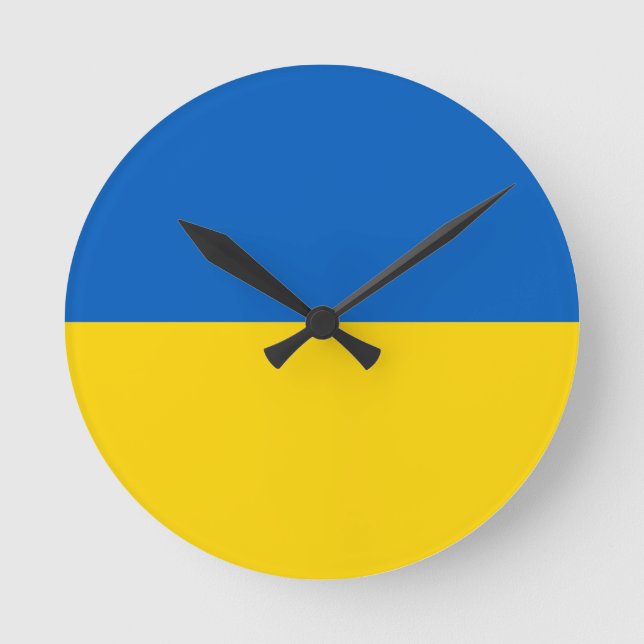 Ukraine Flag Round Clock (Front)